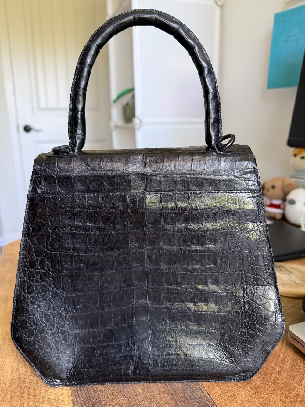 Nancy Gonzalez Black Crocodile Top Handle Satchel - Picture 3 of 14